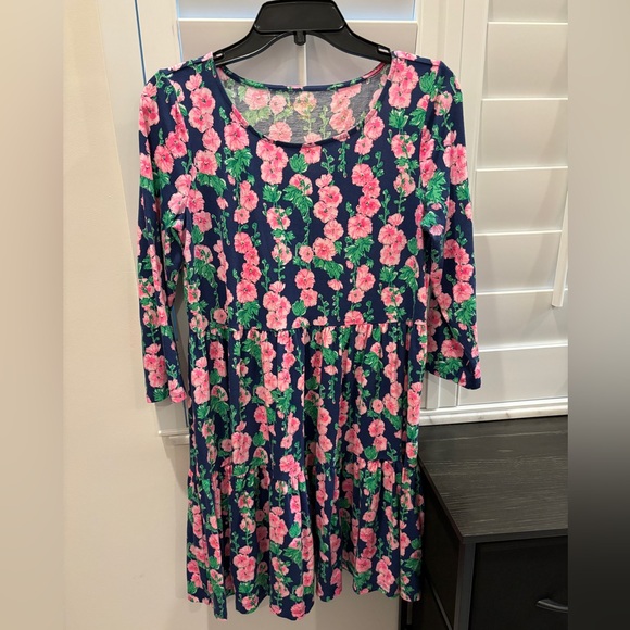 Lilly Pulitzer Geanna Dress in Oyster Bay Navy Devine Size Medium - Picture 5 of 13